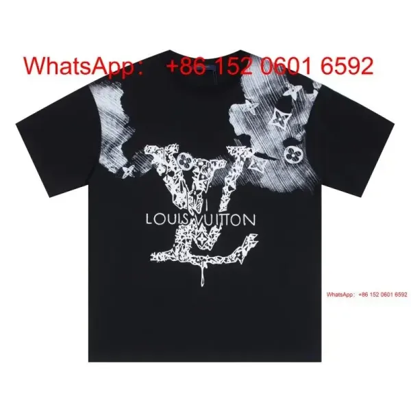 Louis Vuitton Monogram Graffiti Print Black T-Shirt - 1