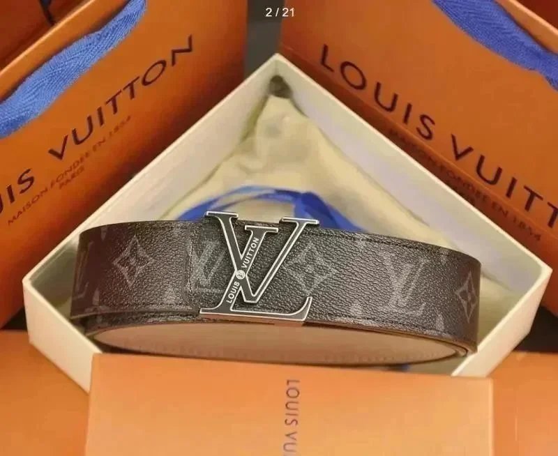 Gucci GG Marmont Bee Interlocking Belt with Dual Buckles Black Leather Belt - 7