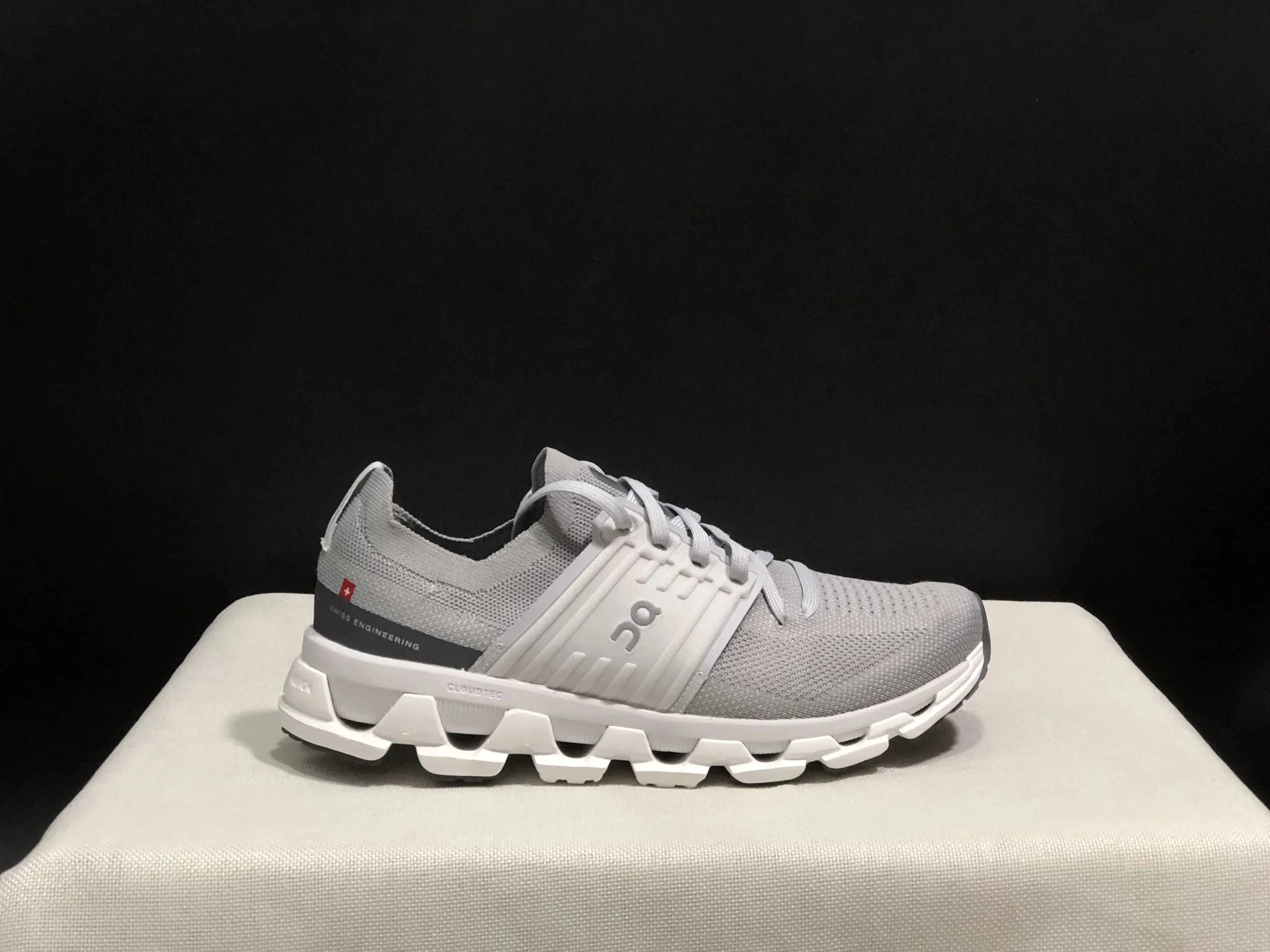 On Cloudswift White with Yellow and Red Accents Running Shoes - 11