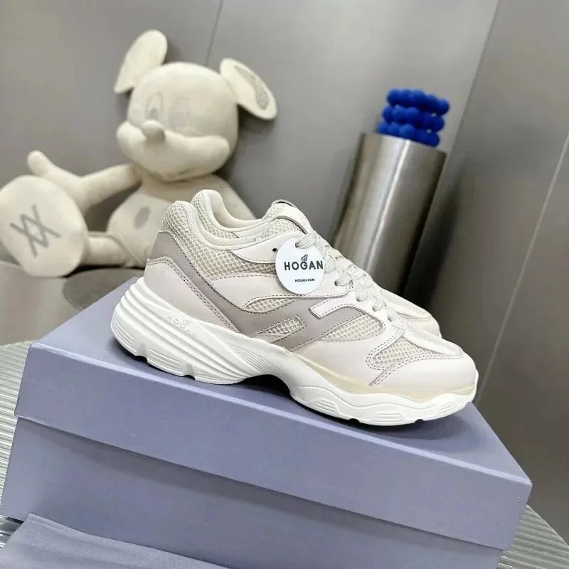 Hogan Interactive Navy and Beige Chunky Sneakers - 2