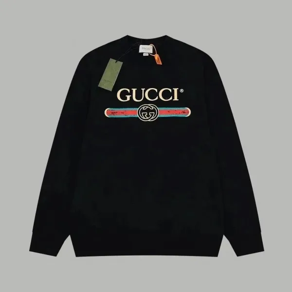 Gucci Logo Stripe Black Sweater - 1