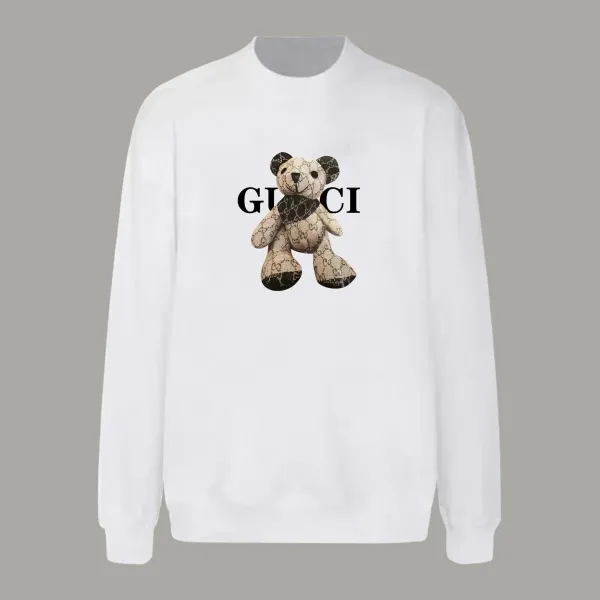 Gucci Bear Print White Hoodie - 1