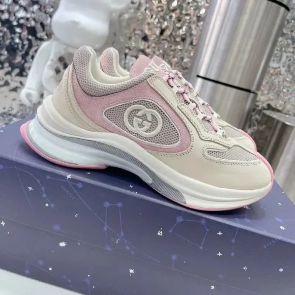 Gucci Rhyton Sneakers White Gray Chunky Sneakers - 3