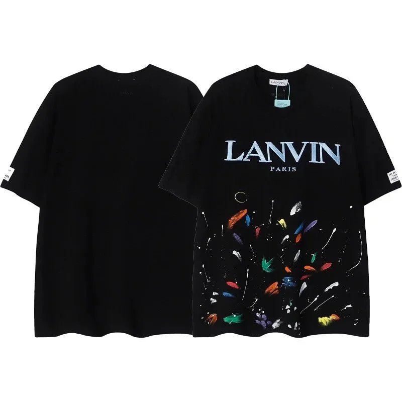 Lanvin Paris Embroidered Graphic T-Shirts product photo 3