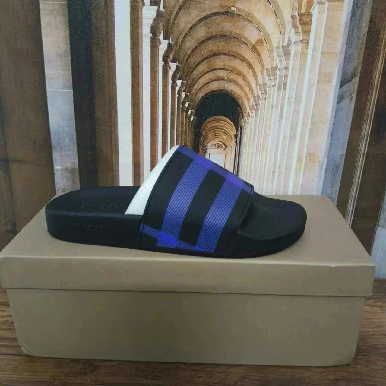 Dior B23 Slide Black Monogram Print Slippers - 8