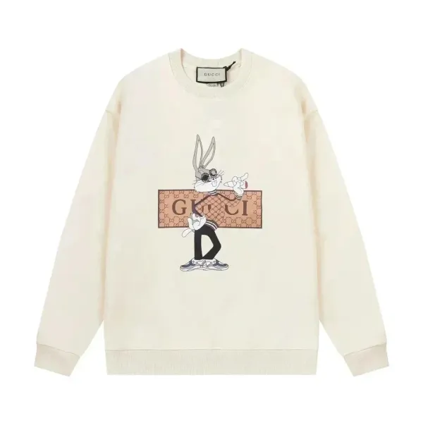 Gucci x Warner Bros Bugs Bunny GG Print Cream Hoodie - 1