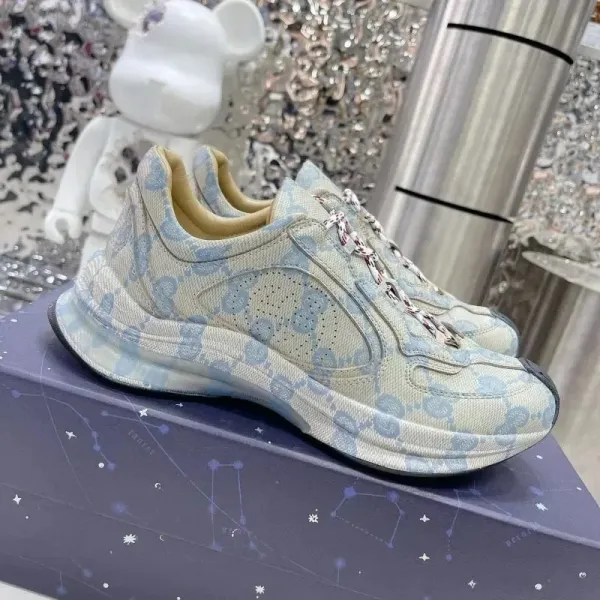 Dior B23 Low Top Sneakers Blue Oblique Print Multicolor Sneakers - 1