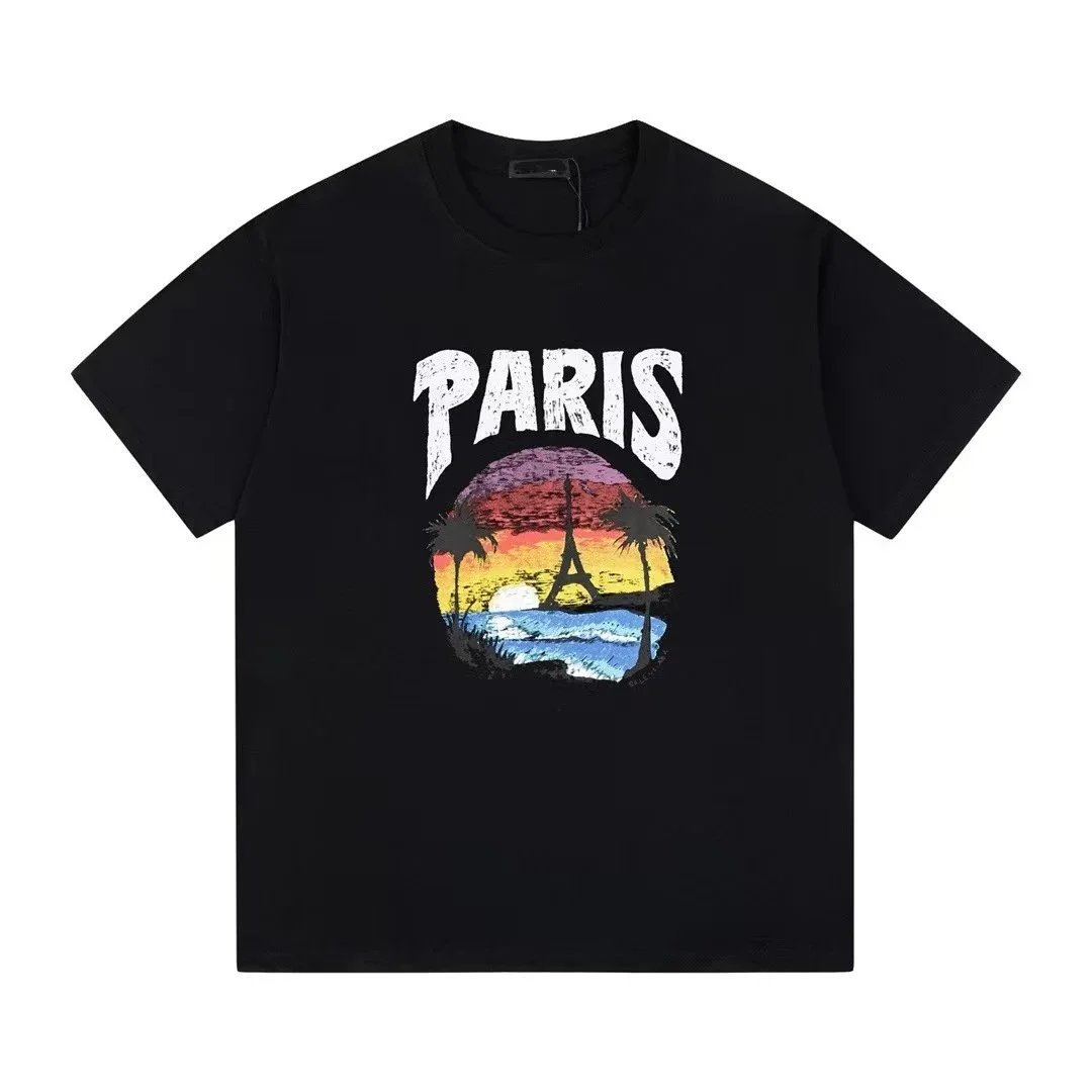 Balenciaga Logo Print Black T-Shirt - 5