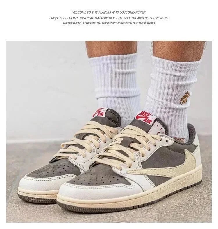 Nike x Travis Scott Air Jordan 1 Low OG 'Mocha' Sneakers - 6