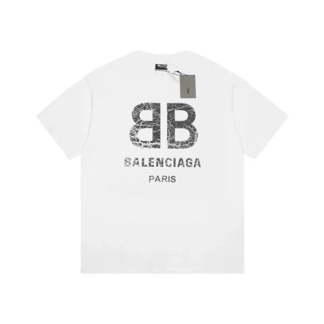 Balenciaga Logo Print Black T-Shirt - 8