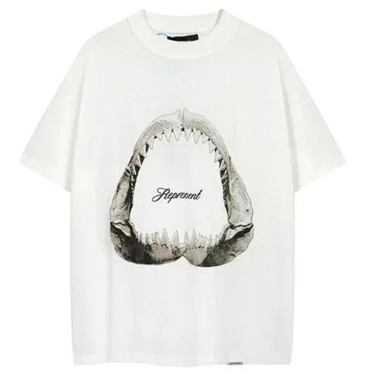 Represent Shark Graphic Washed Black T-Shirt - 9