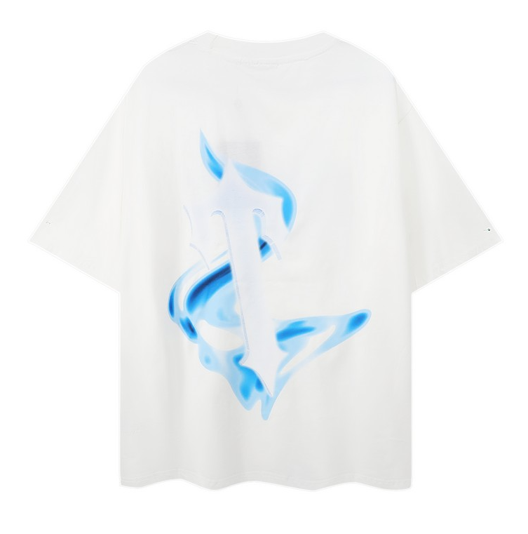 Unknown Brand Abstract Blue Flame T-Shirt [4 styles]