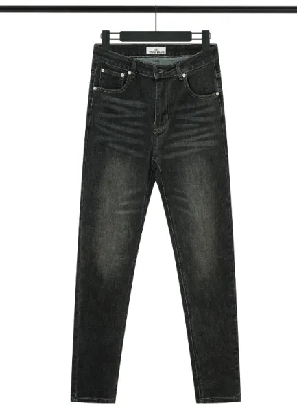 Stone Island Denim Slim Fit Indigo and Black Jeans - 3
