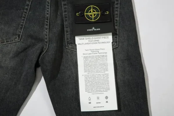 Stone Island Denim Slim Fit Indigo and Black Jeans - 8