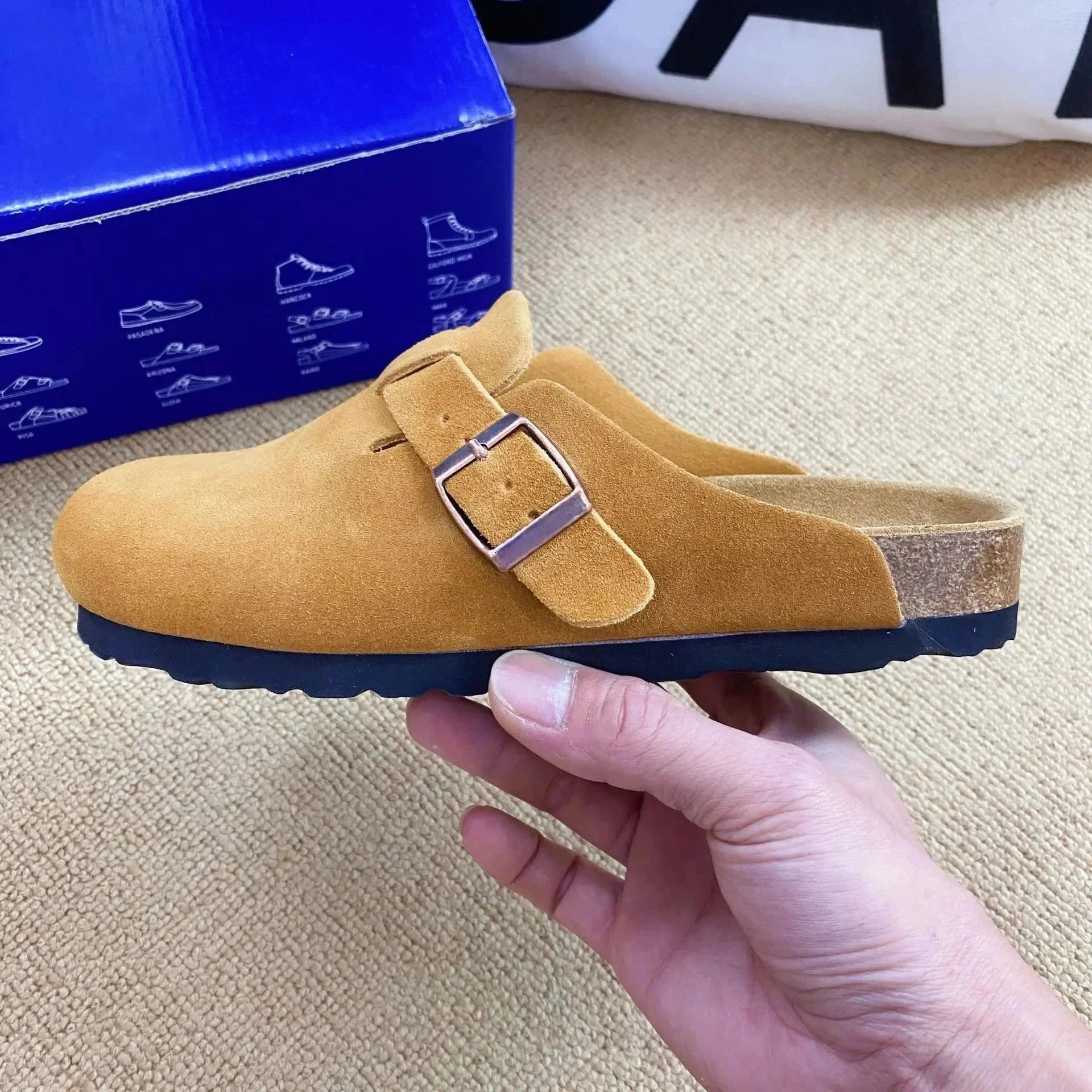 Birkenstock Boston Clog Chestnut Suede Casual Shoes - 3