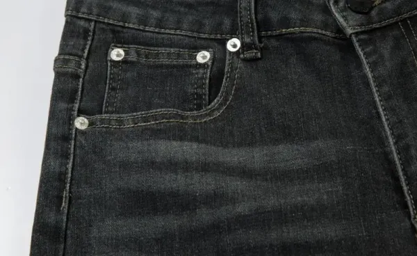 Stone Island Denim Slim Fit Indigo and Black Jeans - 6
