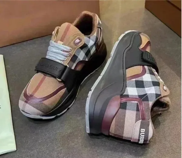 Burberry Check Print Chunky Sneakers Multicolor - 1