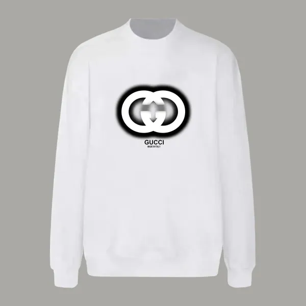 Gucci Double G Logo White Hoodie - 1