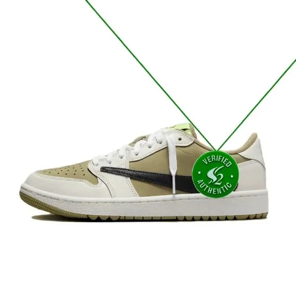 Nike x Off-White Air Jordan 1 Low 'Mocha' Sneakers - 1