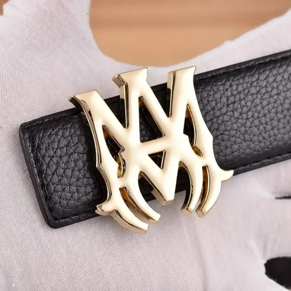 Philipp Plein Signature Flame Buckle Black Leather Belt - 4