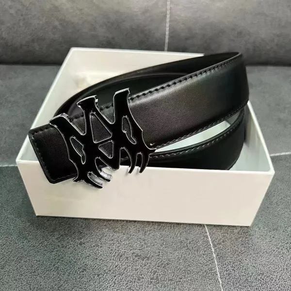 Philipp Plein Signature Flame Buckle Black Leather Belt - 11