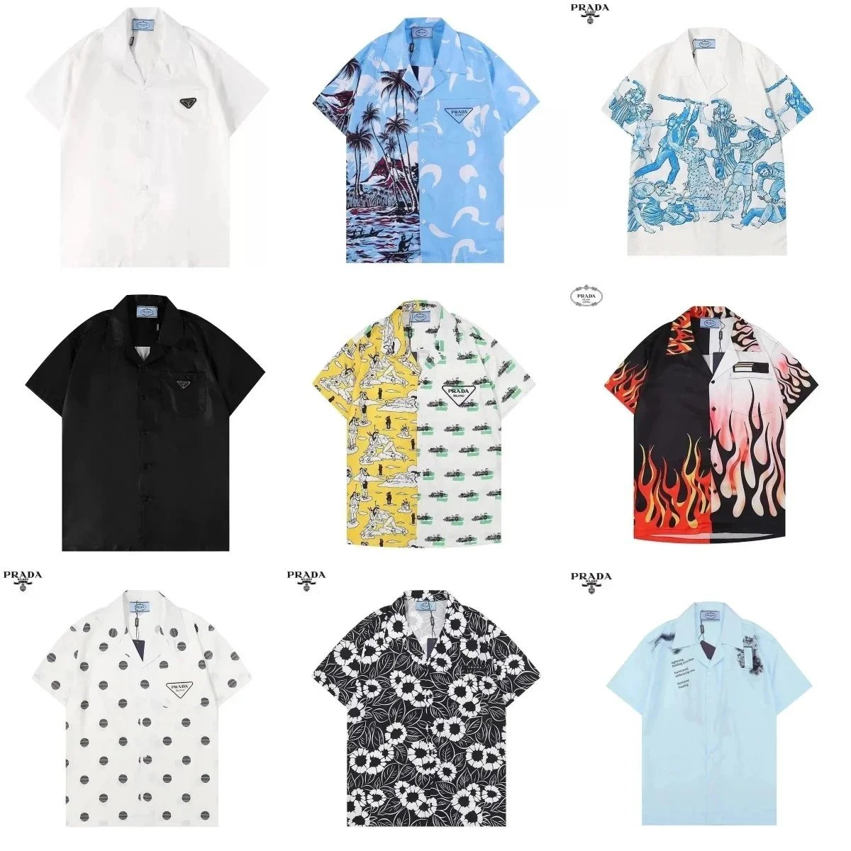 Prada Printed Short-Sleeve Shirts [39 styles]