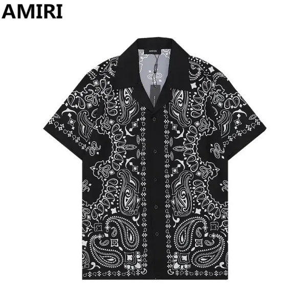 AMIRI Paisley Print Bandana Shirt Black - 1