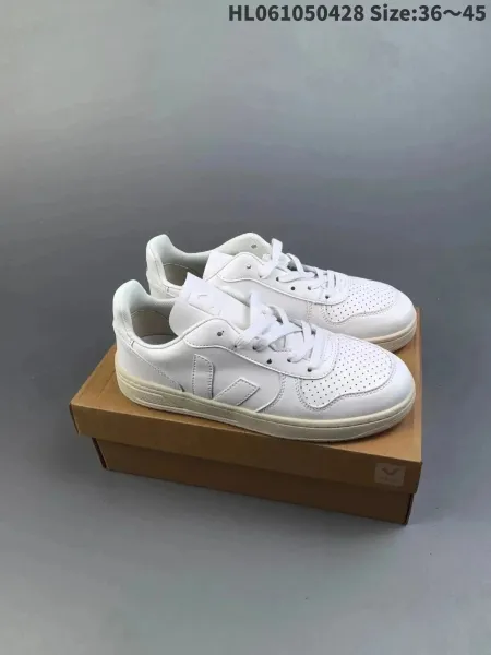 Veja Campo White Perforated Leather Sneakers - 1