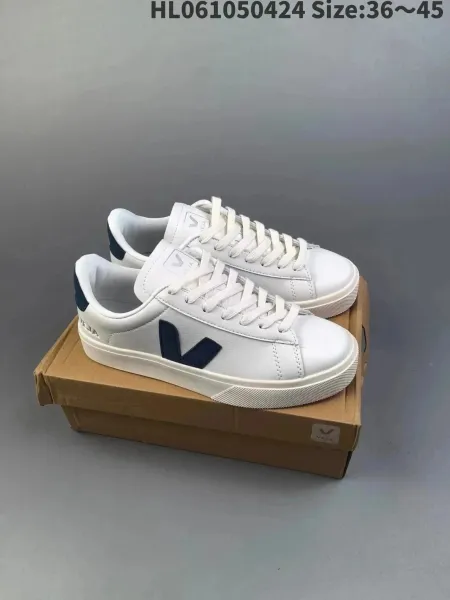 Veja Campo White Navy Sneakers - 1
