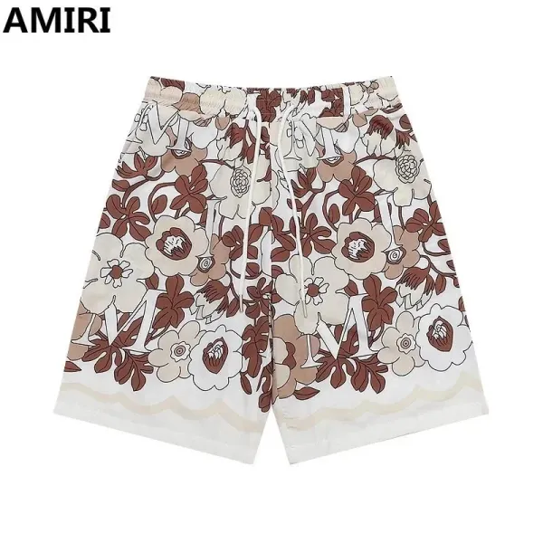 AMIRI Floral Print Drawstring Shorts Multicolor Shorts - 1