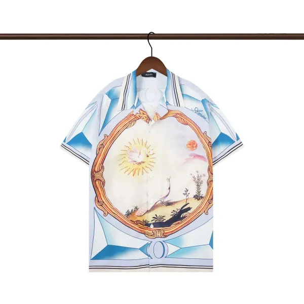 Amiri Ornate Frame Print Short-Sleeve Shirt Multicolor - 1