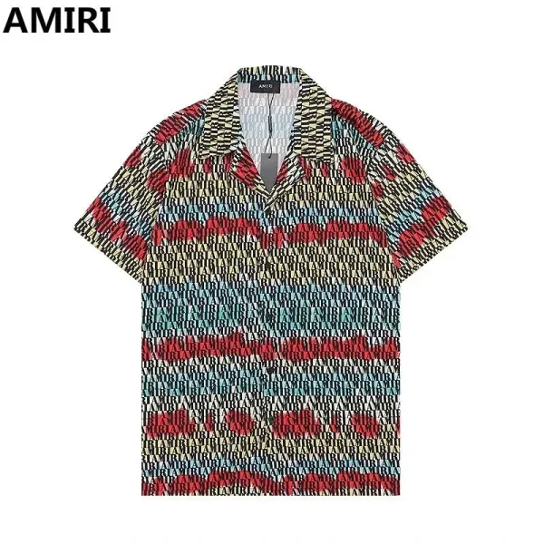Amiri Logo Print Short-Sleeve Shirt Multicolor - 1