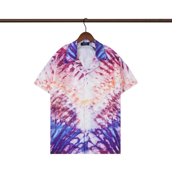 Amiri Tie-Dye Print Short-Sleeve Shirt - 1