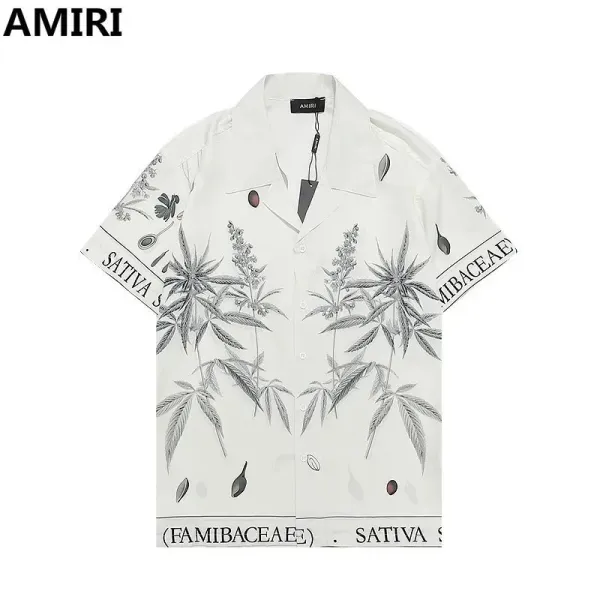 AMIRI Botanical Print Short-Sleeve Shirt White - 1