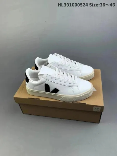 Veja Campo White Black Sneakers - 1