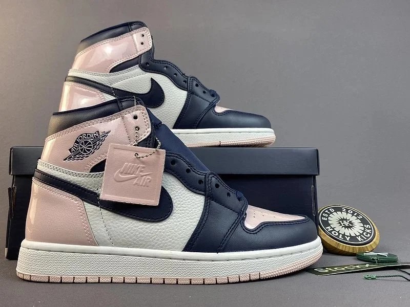 Air Jordan 1 High OG Patent Leather Black Orange Sneakers - 6