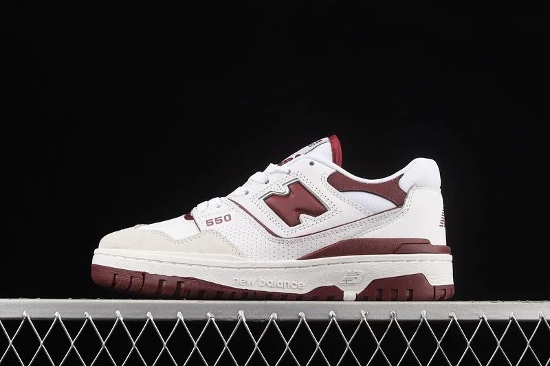 New Balance 550 White Green Cream Sneakers - 7
