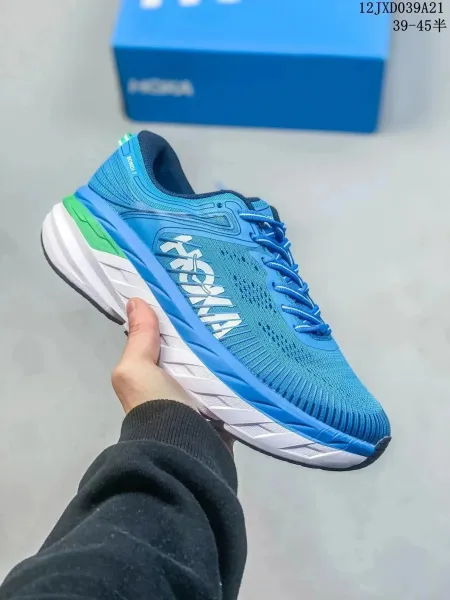 Hoka Bondi 7 Blue Green Running Shoes - 1