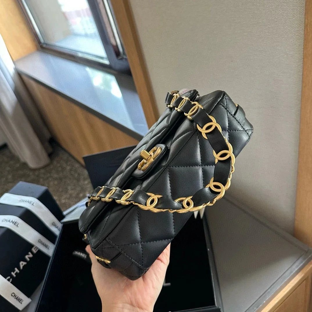 折叠礼盒包装新品腋下包牛皮质地时装休闲 尺寸2214cm 4