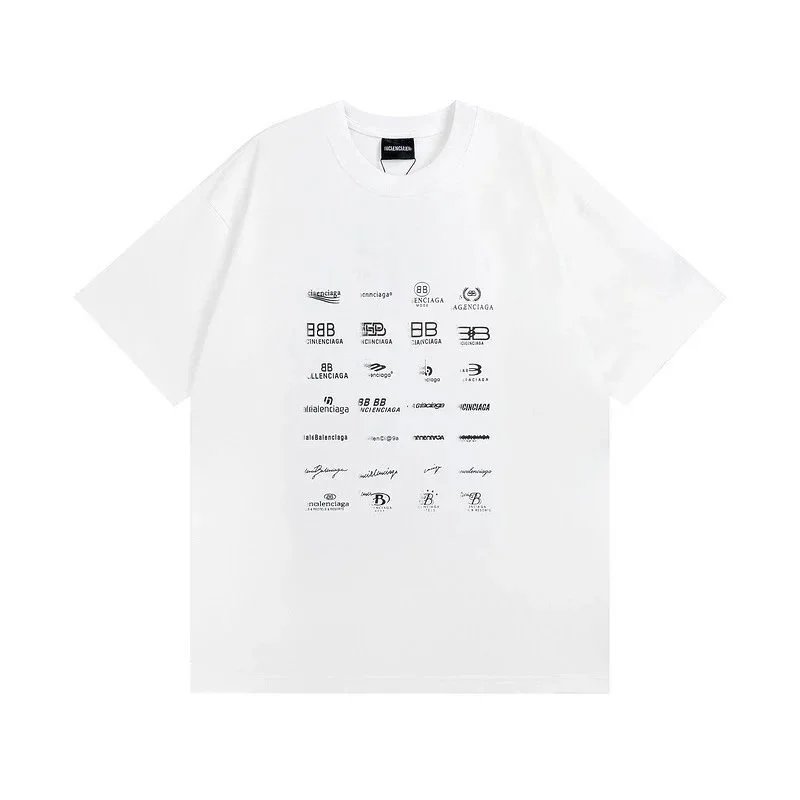 Balenciaga Logo Archive Print Black T-Shirt - 3