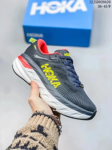 Hoka Speedgoat 5 Burgundy Lime Running Shoes - 5