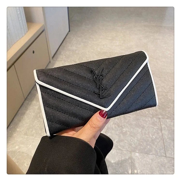 Saint Laurent Monogram Envelope Clutch White - 5