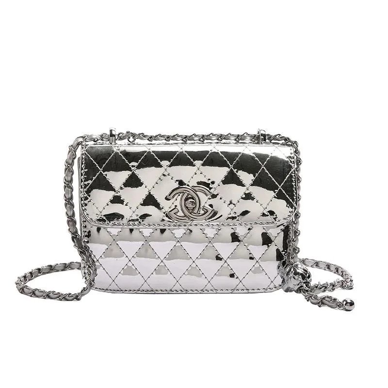 Chanel Mini Flap Bag Black Patent Leather Chain Bag - 4