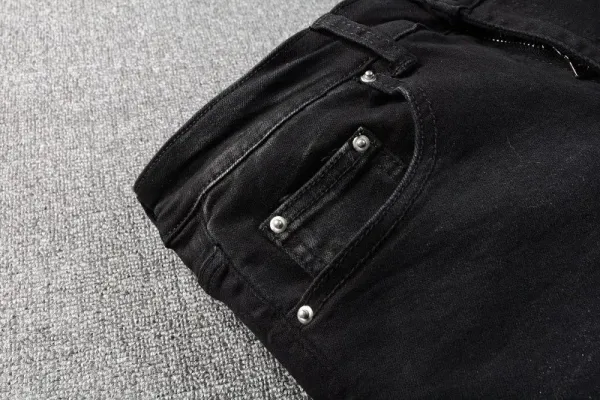 MIRI Angel Print Distressed Black Jeans - 12