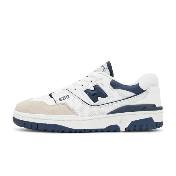 New Balance 550 White Navy Beige Sneakers - 1