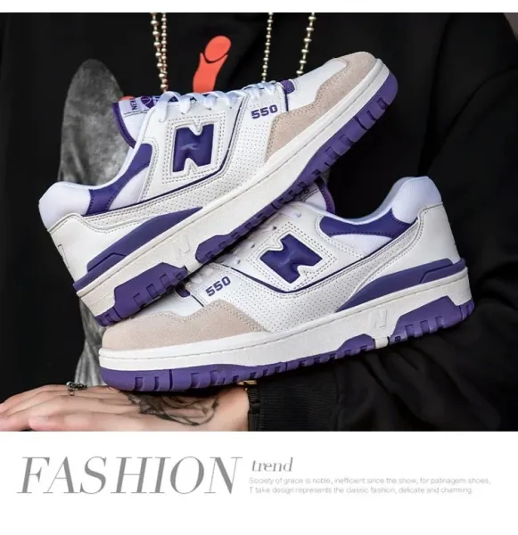 New Balance 550 White Navy Beige Sneakers - 10