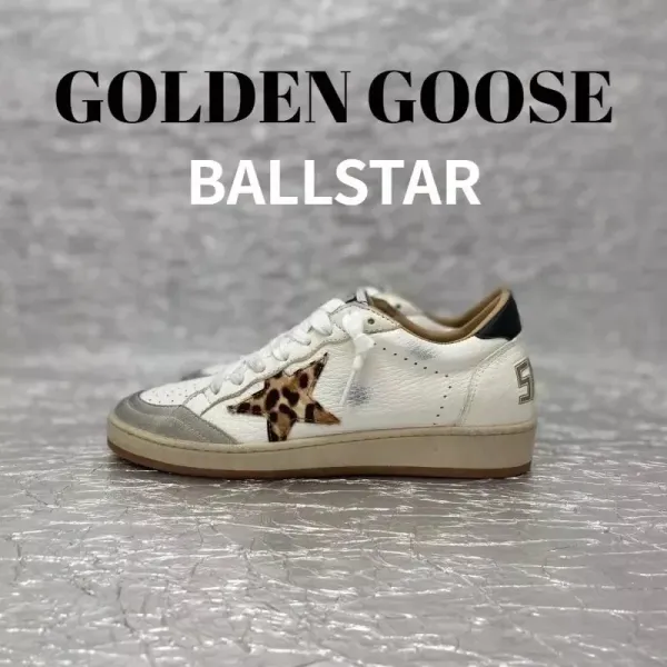 Golden Goose Ballstar Leopard Star White Sneakers - 1