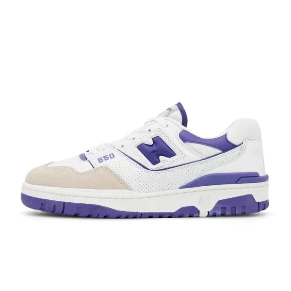 New Balance 550 White Purple Beige Sneakers - 1