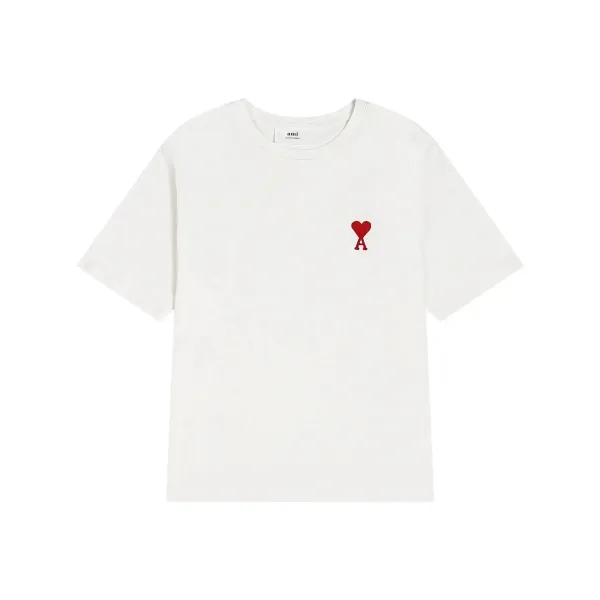 Ami Paris Heart Logo Red T-Shirt - 6