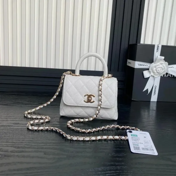 Chanel Mini Drew Backpack Black Quilted Caviar Leather - 6